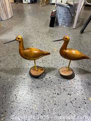 MaxSold Auction: Pair of Hand-Carved Wooden Shorebird Sculptures - Windsor (Ontario, Canada) PARTNER MANAGED Downsizing Online Auction - Ashland Drive