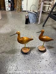 MaxSold Auction: Pair of Hand-Carved Wooden Shorebird Sculptures - Windsor (Ontario, Canada) PARTNER MANAGED Downsizing Online Auction - Ashland Drive