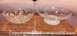 MaxSold Auction: Pair of Pressed Glass Cut-Style Bowls — Starburst Pattern - Windsor (Ontario, Canada) PARTNER MANAGED Downsizing Online Auction - Ashland Drive