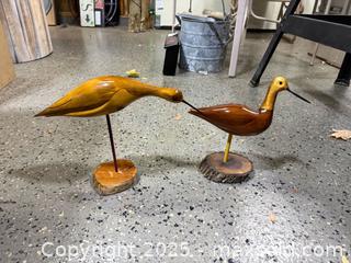 MaxSold Auction: Pair of Vintage Hand-Carved Wooden Shorebirds - Windsor (Ontario, Canada) PARTNER MANAGED Downsizing Online Auction - Ashland Drive