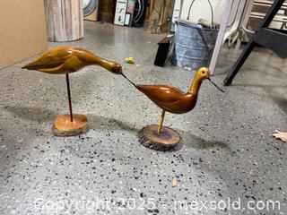 MaxSold Auction: Pair of Vintage Hand-Carved Wooden Shorebirds - Windsor (Ontario, Canada) PARTNER MANAGED Downsizing Online Auction - Ashland Drive