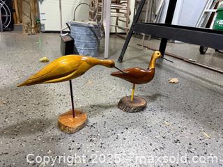 MaxSold Auction: Pair of Vintage Hand-Carved Wooden Shorebirds - Windsor (Ontario, Canada) PARTNER MANAGED Downsizing Online Auction - Ashland Drive