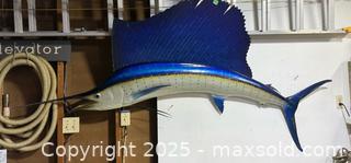 MaxSold Auction: Sailfish Wall-Mounted Full-Body Replica, Approx. 6–7 ft - Windsor (Ontario, Canada) PARTNER MANAGED Downsizing Online Auction - Ashland Drive