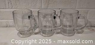 MaxSold Auction: Set of 3 Clear Footed Glass Mugs, 8–10 oz - Windsor (Ontario, Canada) PARTNER MANAGED Downsizing Online Auction - Ashland Drive