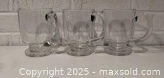 MaxSold Auction: Set of 3 Clear Footed Glass Mugs, 8–10 oz - Windsor (Ontario, Canada) PARTNER MANAGED Downsizing Online Auction - Ashland Drive