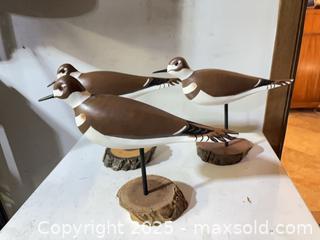 MaxSold Auction: Set of 3 Hand-Carved Killdeer Bird Decoys, Signed G. Gerard - Windsor (Ontario, Canada) PARTNER MANAGED Downsizing Online Auction - Ashland Drive