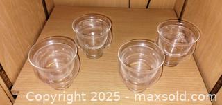 MaxSold Auction: Set of 4 Clear Glass Dessert/Sundae Bowls - Windsor (Ontario, Canada) PARTNER MANAGED Downsizing Online Auction - Ashland Drive