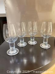 MaxSold Auction: Set of 4 Clear Glass Stemmed Goblets - Windsor (Ontario, Canada) PARTNER MANAGED Downsizing Online Auction - Ashland Drive