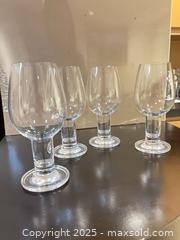 MaxSold Auction: Set of 4 Clear Glass Stemmed Goblets - Windsor (Ontario, Canada) PARTNER MANAGED Downsizing Online Auction - Ashland Drive
