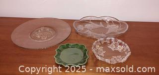 MaxSold Auction: Set of 4 Mid-Century Decorative Plates — Glass, Crystal, Ceramic - Windsor (Ontario, Canada) PARTNER MANAGED Downsizing Online Auction - Ashland Drive