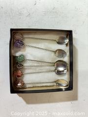 MaxSold Auction: Set of 6 Decorative Demitasse Teaspoons with Beaded Handles - Windsor (Ontario, Canada) PARTNER MANAGED Downsizing Online Auction - Ashland Drive