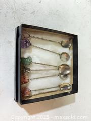 MaxSold Auction: Set of 6 Decorative Demitasse Teaspoons with Beaded Handles - Windsor (Ontario, Canada) PARTNER MANAGED Downsizing Online Auction - Ashland Drive