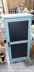 MaxSold Auction: South Shore Light Teal Storage Cabinet with Chalkboard Panels - Windsor (Ontario, Canada) PARTNER MANAGED Downsizing Online Auction - Ashland Drive