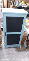 MaxSold Auction: South Shore Light Teal Storage Cabinet with Chalkboard Panels - Windsor (Ontario, Canada) PARTNER MANAGED Downsizing Online Auction - Ashland Drive