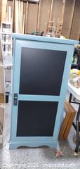 MaxSold Auction: South Shore Light Teal Storage Cabinet with Chalkboard Panels - Windsor (Ontario, Canada) PARTNER MANAGED Downsizing Online Auction - Ashland Drive