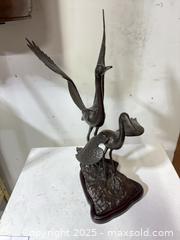 MaxSold Auction: Vintage Bronze Pair of Cranes/Herons Sculpture - Windsor (Ontario, Canada) PARTNER MANAGED Downsizing Online Auction - Ashland Drive