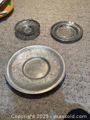 MaxSold Auction: Vintage Viking Plate Silver-Plated Decorative Trays &#38; Bowl, 3-Piece - Windsor (Ontario, Canada) PARTNER MANAGED Downsizing Online Auction - Ashland Drive