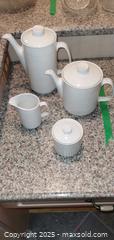 MaxSold Auction: White Porcelain Vertical Ribbed Tea &#38; Coffee Service, 4-Piece - Windsor (Ontario, Canada) PARTNER MANAGED Downsizing Online Auction - Ashland Drive
