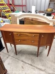 MaxSold Auction: Mid-Century Bow-Front Dresser / Sideboard, 2 Drawers 2 Cabinets - Garden City (Georgia, USA) SELLER MANAGED Downsizing Online Auction - Bryce Industrial Drive