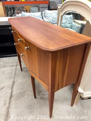 MaxSold Auction: Mid-Century Bow-Front Dresser / Sideboard, 2 Drawers 2 Cabinets - Garden City (Georgia, USA) SELLER MANAGED Downsizing Online Auction - Bryce Industrial Drive