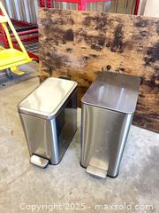 MaxSold Auction: Set of 2 Stainless Steel Small Trash Cans with Lids - Garden City (Georgia, USA) SELLER MANAGED Downsizing Online Auction - Bryce Industrial Drive