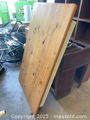 MaxSold Auction: Solid Wood Rectangular Dining Table Top with Legs, Honey Finish - Garden City (Georgia, USA) SELLER MANAGED Downsizing Online Auction - Bryce Industrial Drive