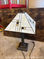 MaxSold Auction: Tiffany Style Geometric Square Lamp - Garden City (Georgia, USA) SELLER MANAGED Downsizing Online Auction - Bryce Industrial Drive
