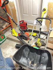 MaxSold Auction: Lot of Mixed Garden Tools: String Trimmer, Blowers, Spreader - Vaughan (Ontario, Canada) Moving Online Auction - Woodland Acres Crescent