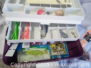 MaxSold Auction: Fishing Tackle Box, Hooks accessories  - Marlborough (Massachusetts, USA) PARTNER MANAGED Downsizing Online Auction - Farm Road