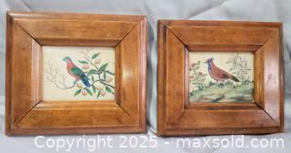 MaxSold Auction: Vintage Bird Art Wood Framed pair Lot - Marlborough (Massachusetts, USA) PARTNER MANAGED Downsizing Online Auction - Farm Road