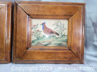 MaxSold Auction: Vintage Bird Art Wood Framed pair Lot - Marlborough (Massachusetts, USA) PARTNER MANAGED Downsizing Online Auction - Farm Road