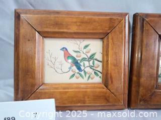 MaxSold Auction: Vintage Bird Art Wood Framed pair Lot - Marlborough (Massachusetts, USA) PARTNER MANAGED Downsizing Online Auction - Farm Road