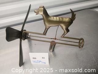 MaxSold Auction: Vintage Dog Metal Whirligig Garden Art Spinner 11&#34; - Marlborough (Massachusetts, USA) PARTNER MANAGED Downsizing Online Auction - Farm Road