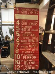 MaxSold Auction: Red &#38; White Canvas Streetcar Roll - Toronto (Ontario, Canada) SELLER MANAGED Downsizing Online Auction - Davies Avenue