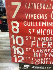 MaxSold Auction: Red &#38; White Canvas Streetcar Roll - Toronto (Ontario, Canada) SELLER MANAGED Downsizing Online Auction - Davies Avenue