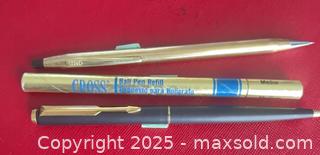 MaxSold Auction: Lot of 3 Ballpoint Pens &#38; Refill - Sheaffer, Parker, Cross - Lakeshore (Ontario, Canada) PARTNER MANAGED Estate Sale Online Auction - County Road 42