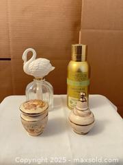 MaxSold Auction: Lot of 4 Vanity Perfume Bottles and Atomizer - Lakeshore (Ontario, Canada) PARTNER MANAGED Estate Sale Online Auction - County Road 42