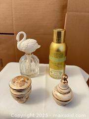 MaxSold Auction: Lot of 4 Vanity Perfume Bottles and Atomizer - Lakeshore (Ontario, Canada) PARTNER MANAGED Estate Sale Online Auction - County Road 42