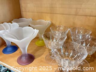 MaxSold Auction: Lot of 9 Dessert/Sherbet Glasses — Two Styles - Lakeshore (Ontario, Canada) PARTNER MANAGED Estate Sale Online Auction - County Road 42