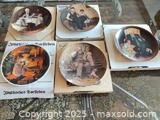 MaxSold Auction: Norman Rockwell Collectible Plates by Edwin M. Knowles, Lot of 5 - Lakeshore (Ontario, Canada) PARTNER MANAGED Estate Sale Online Auction - County Road 42