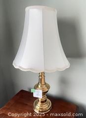 MaxSold Auction: Polished Brass Table Lamp with White Bell Shade - Lakeshore (Ontario, Canada) PARTNER MANAGED Estate Sale Online Auction - County Road 42