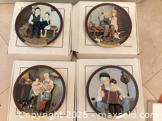 MaxSold Auction: Set of 4 Norman Rockwell Centennial Limited-Edition Plates - Lakeshore (Ontario, Canada) PARTNER MANAGED Estate Sale Online Auction - County Road 42