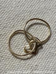 MaxSold Auction: Vintage 10K Yellow Gold Hoop Earrings with Open Heart Charms - Toronto (Ontario, Canada) SELLER MANAGED Downsizing Online Auction - O'Connor Drive (CONDO)