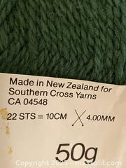 MaxSold Auction: Vintage 7 Skeins 100% Wool DK Yarn 50g, Made in New Zealand, Deep Forest Green - Toronto (Ontario, Canada) SELLER MANAGED Downsizing Online Auction - O'Connor Drive (CONDO)