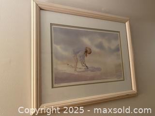 MaxSold Auction: Vintage Art in Frame of Child on the Beach - Toronto (Ontario, Canada) SELLER MANAGED Downsizing Online Auction - O'Connor Drive (CONDO)