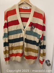 MaxSold Auction: Vintage Disney Minnie Mouse Striped Cream Cardigan Sweater, Size L - Toronto (Ontario, Canada) SELLER MANAGED Downsizing Online Auction - O'Connor Drive (CONDO)