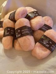 MaxSold Auction: Vintage Floss Peach/Light Pink Mohair Blend Yarn, Made in Canada — 9 Skeins (25 g) - Toronto (Ontario, Canada) SELLER MANAGED Downsizing Online Auction - O'Connor Drive (CONDO)