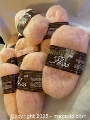MaxSold Auction: Vintage Floss Peach/Light Pink Mohair Blend Yarn, Made in Canada — 9 Skeins (25 g) - Toronto (Ontario, Canada) SELLER MANAGED Downsizing Online Auction - O'Connor Drive (CONDO)