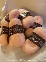 MaxSold Auction: Vintage Floss Peach/Light Pink Mohair Blend Yarn, Made in Canada — 9 Skeins (25 g) - Toronto (Ontario, Canada) SELLER MANAGED Downsizing Online Auction - O'Connor Drive (CONDO)