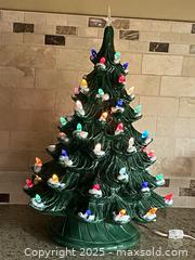 MaxSold Auction: Vintage Lighted Glazed Ceramic Christmas Tree with Multi-Color Bulbs - Toronto (Ontario, Canada) SELLER MANAGED Downsizing Online Auction - O'Connor Drive (CONDO)